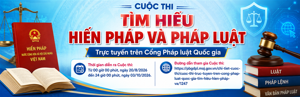 Cuộc thi trực tuyến trên Cổng Pháp luật quốc gia Tìm hiểu Hiến pháp và pháp luật